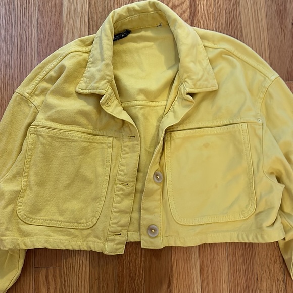 Zara yellow jean jacket size small - Picture 4 of 6